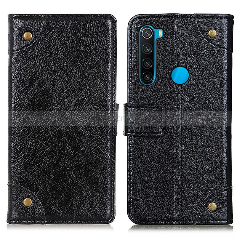 Xiaomi Redmi Note 8 (2021)用手帳型 レザーケース スタンド カバー K06Z Xiaomi ブラック