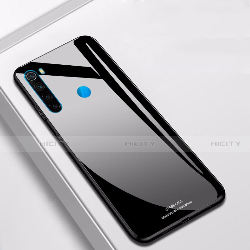 Xiaomi Redmi Note 8用ハイブリットバンパーケース プラスチック 鏡面 カバー T01 Xiaomi ブラック