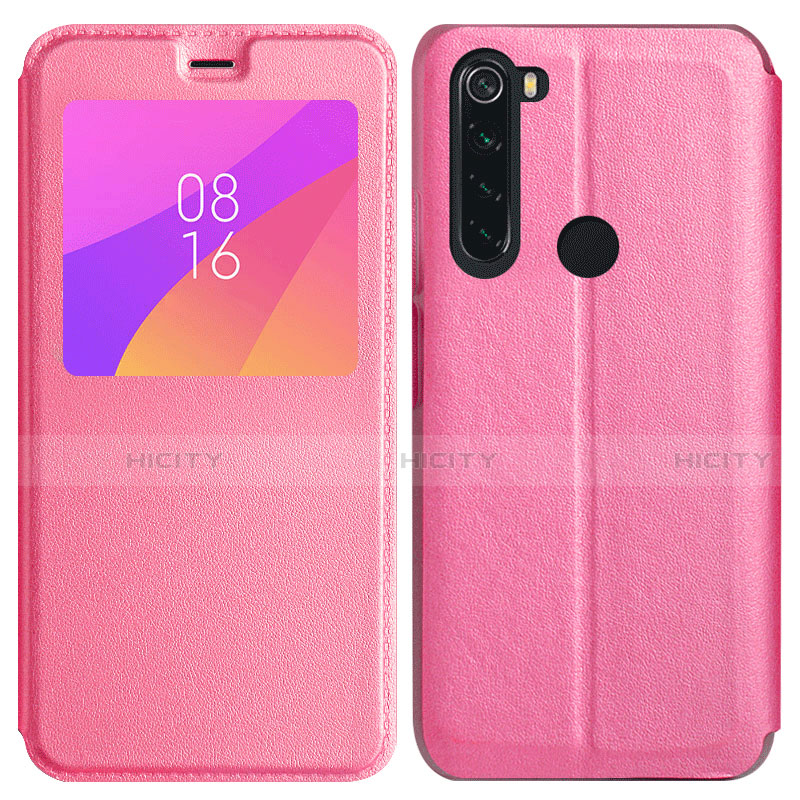 Xiaomi Redmi Note 8用手帳型 レザーケース スタンド カバー T11 Xiaomi ピンク