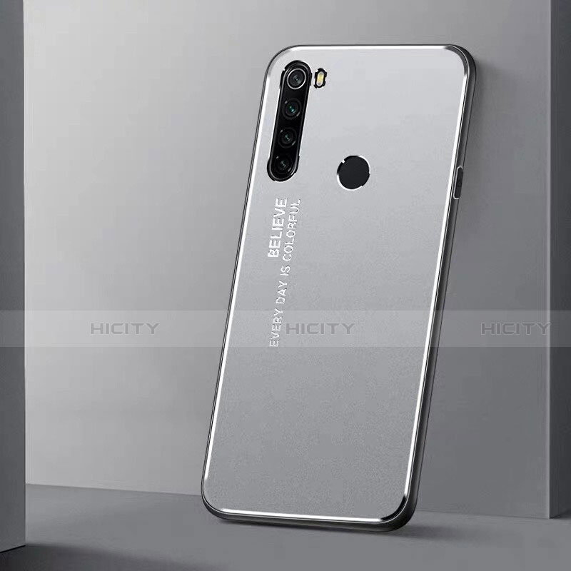 Xiaomi Redmi Note 8用ケース 高級感 手触り良い アルミメタル 製の金属製 カバー T01 Xiaomi シルバー