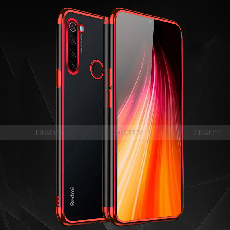 Xiaomi Redmi Note 8用極薄ソフトケース シリコンケース 耐衝撃 全面保護 クリア透明 H03 Xiaomi レッド