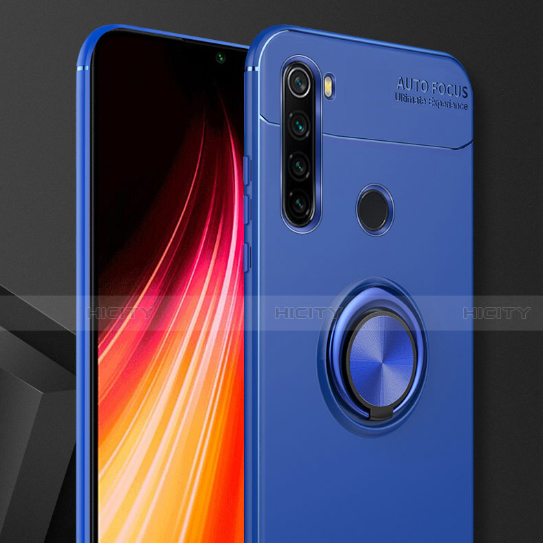 Xiaomi Redmi Note 8用極薄ソフトケース シリコンケース 耐衝撃 全面保護 アンド指輪 マグネット式 バンパー Xiaomi 