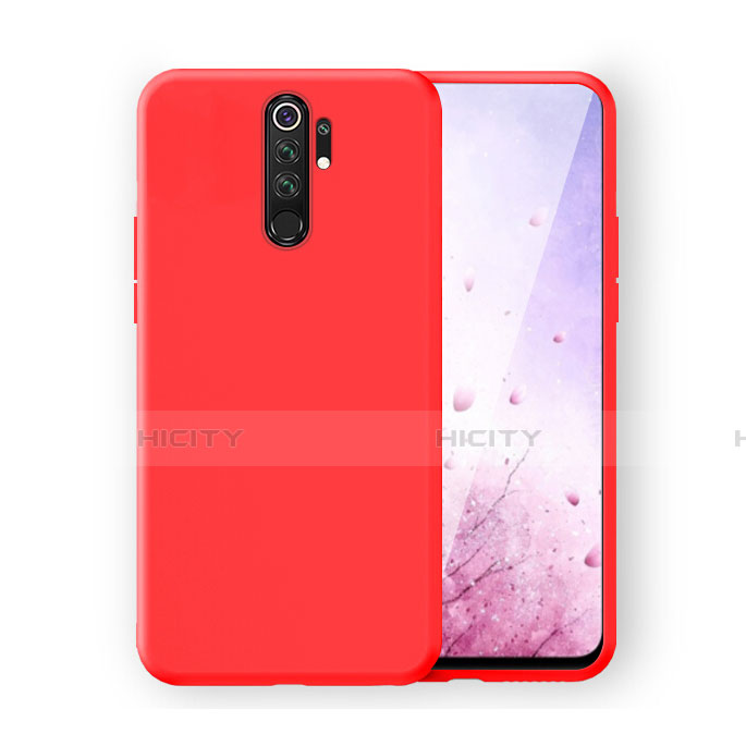 Xiaomi Redmi Note 8 Pro用360度 フルカバー極薄ソフトケース シリコンケース 耐衝撃 全面保護 バンパー C01 Xiaomi レッド