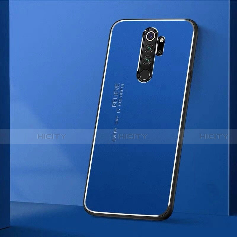 Xiaomi Redmi Note 8 Pro用ケース 高級感 手触り良い アルミメタル 製の金属製 カバー T01 Xiaomi ネイビー