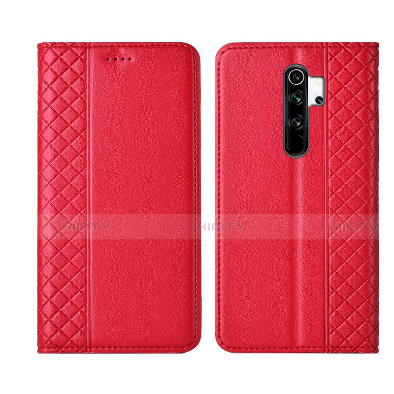 Xiaomi Redmi Note 8 Pro用手帳型 レザーケース スタンド カバー T16 Xiaomi レッド