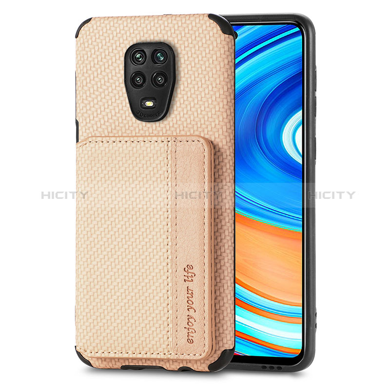 Xiaomi Redmi Note 9 Pro Max用極薄ソフトケース シリコンケース 耐衝撃 全面保護 マグネット式 バンパー S01D Xiaomi ゴールド