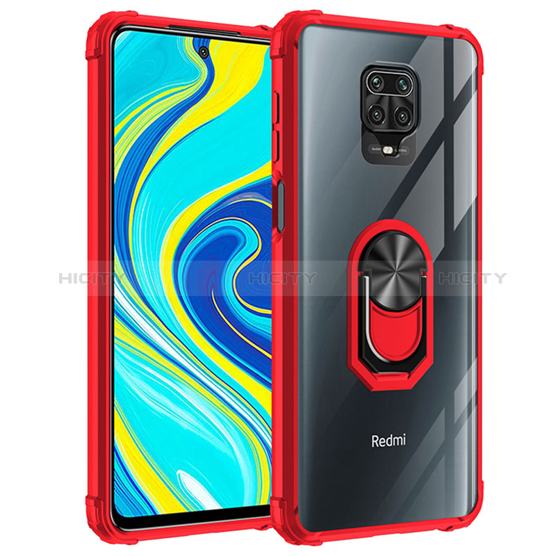 Xiaomi Redmi Note 9 Pro Max用ハイブリットバンパーケース プラスチック アンド指輪 マグネット式 MQ2 Xiaomi レッド