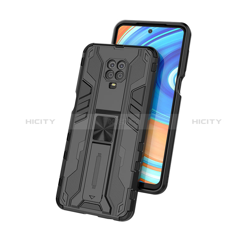 Xiaomi Redmi Note 9 Pro Max用ハイブリットバンパーケース スタンド プラスチック 兼シリコーン カバー マグネット式 KC2 Xiaomi 