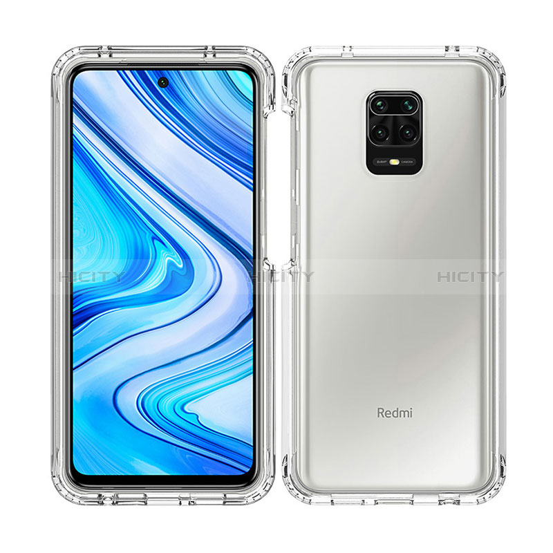 Xiaomi Redmi Note 9S用前面と背面 360度 フルカバー 極薄ソフトケース シリコンケース 耐衝撃 全面保護 バンパー 勾配色 透明 Xiaomi 