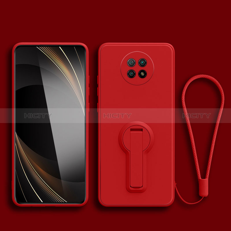 Xiaomi Redmi Note 9T 5G用極薄ソフトケース シリコンケース 耐衝撃 全面保護 スタンド バンパー Xiaomi レッド